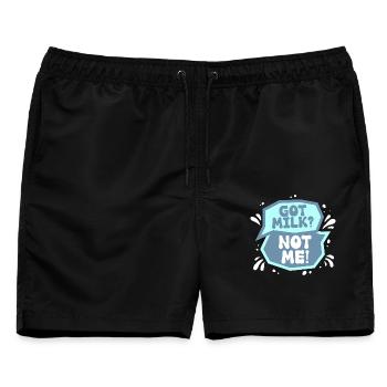 Laktoseintoleranz Laktoseintolerant - Männer Badeshorts - Schwarz - Vorne - AI Model Male 178 light (178cm)