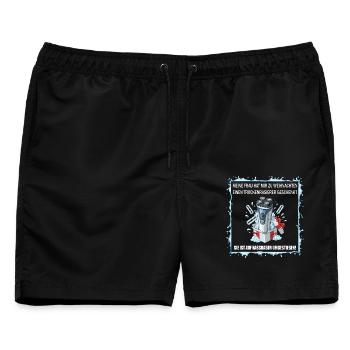 Trockenrasierer-Geschenk - Männer Badeshorts - Schwarz - Vorne - AI Model Male 178 light (178cm)