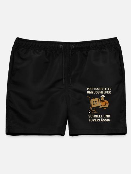 Professionelle Umzugshilfe Schnell Zuverlässig - Männer Badeshorts - Schwarz