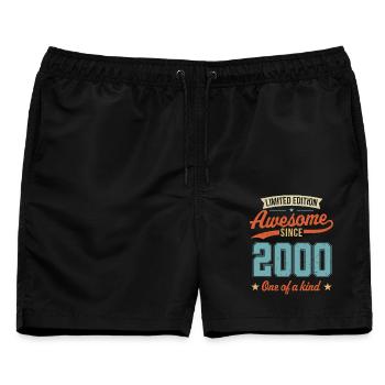 Großartig seit 2000 - Männer Badeshorts - Schwarz - Vorne - AI Model Male 178 light (178cm)
