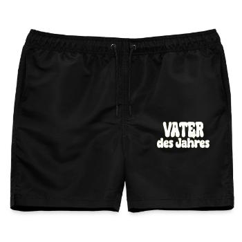 Vater des Jahres Award Design - Männer Badeshorts - Schwarz - Vorne - AI Model Male 178 light (178cm)
