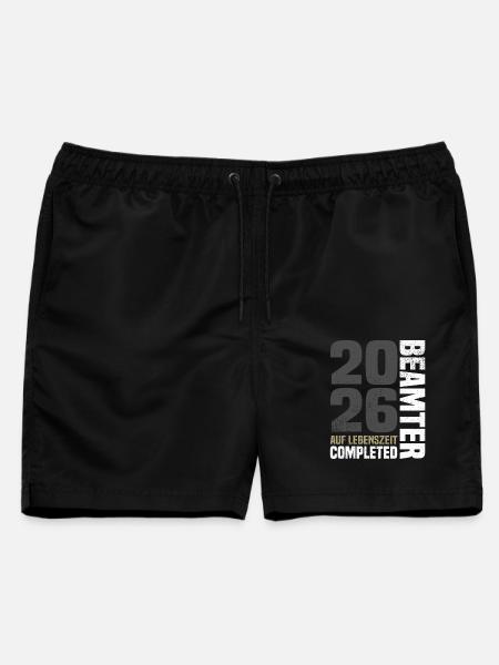 Beamter Auf Lebenszeit 2026 - Männer Badeshorts - Schwarz