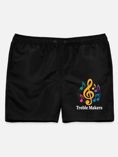 Treble Makers Lustiger Musiklehrer - Männer Badeshorts - Schwarz