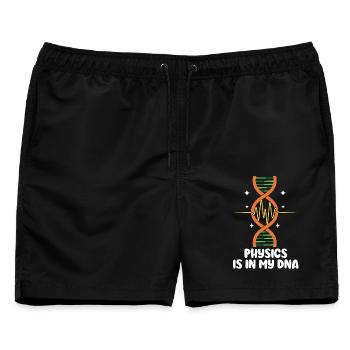 Ist in meiner DNA Naturwissenschaftslehrer Physik - Männer Badeshorts - Schwarz - Vorne - AI Model Male 178 light (178cm)