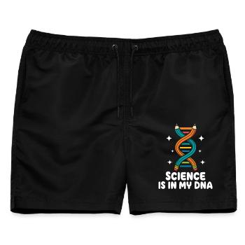 Die Wissenschaft steckt in meiner DNA Biologielehrer - Männer Badeshorts - Schwarz - Vorne - AI Model Male 178 light (178cm)