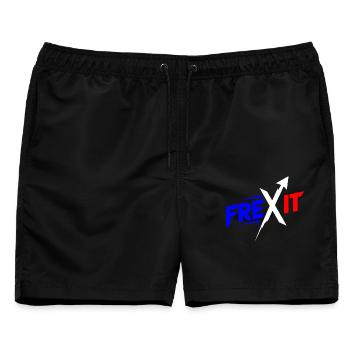 Frexit Blau Weiß Rot - Männer Badeshorts - Schwarz - Vorne - AI Model Male 178 light (178cm)