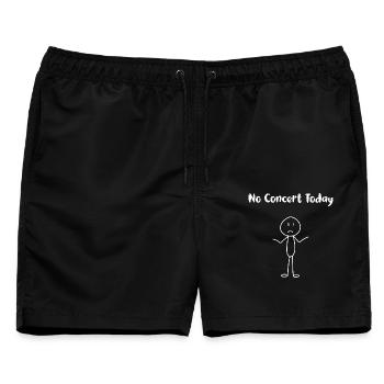 Heute kein Konzert – Music Mood - Männer Badeshorts - Schwarz - Vorne - AI Model Male 178 light (178cm)