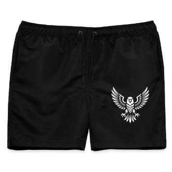 Majestätische Falknerei Greifvogel Kunst - Männer Badeshorts - Schwarz - Vorne - AI Model Male 178 light (178cm)