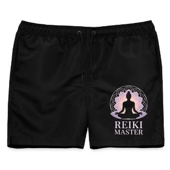 Reiki Master Chakra Energie Ganzheitlich - Männer Badeshorts - Schwarz - Vorne - AI Model Male 178 light (178cm)