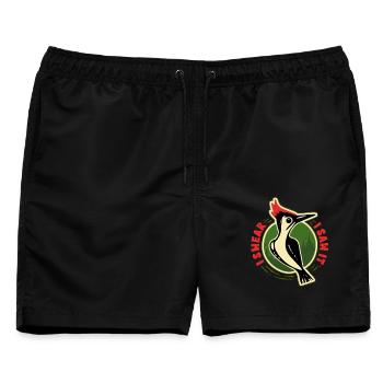 Elfenbein Specht Vogelbeobachter I Swear I Saw It - Männer Badeshorts - Schwarz - Vorne - AI Model Male 178 light (178cm)