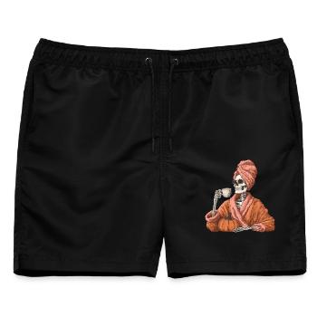 Lustiger Weiblicher - Männer Badeshorts - Schwarz - Vorne - AI Model Male 178 light (178cm)