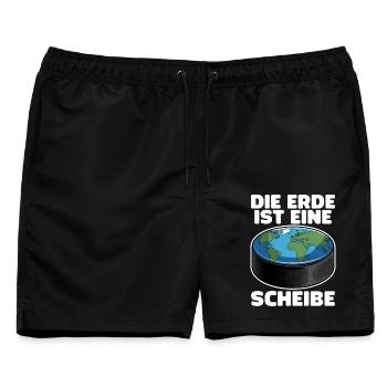 Eishockey Puck Scheibe Eishockeyteam - Männer Badeshorts - Schwarz - Vorne - AI Model Male 178 light (178cm)