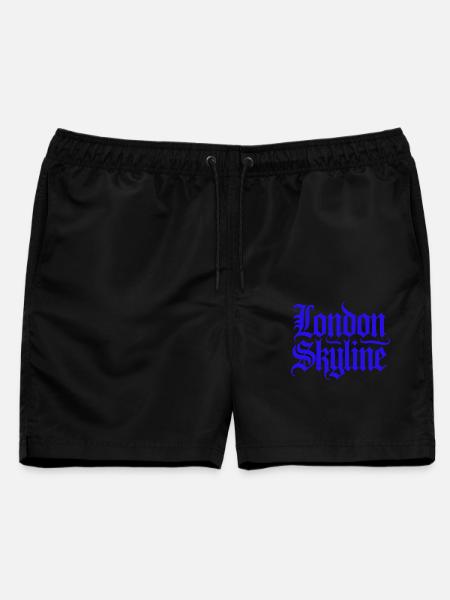 London Skyline - Männer Badeshorts - Schwarz