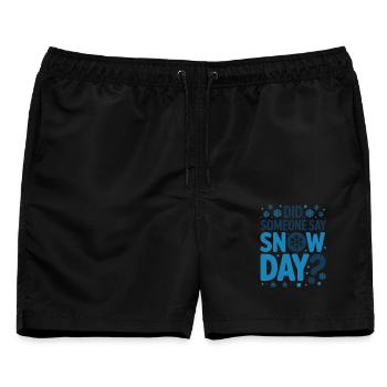 Proud Supporter Of Snow Days Snow Day Winter - Männer Badeshorts - Schwarz - Vorne - AI Model Male 178 light (178cm)