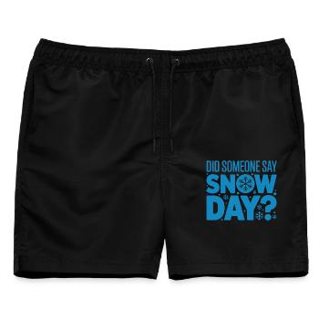 Proud Supporter Of Snow Days Snow Day Winter - Männer Badeshorts - Schwarz - Vorne - AI Model Male 178 light (178cm)