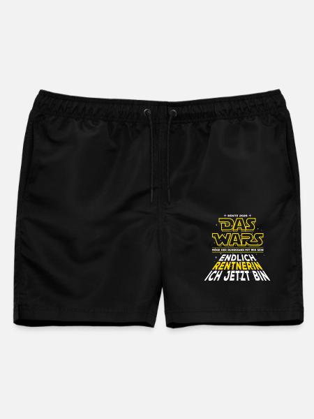 Das Wars Rente 26 Endlich Rentnerin ich jetzt bin - Männer Badeshorts - Schwarz