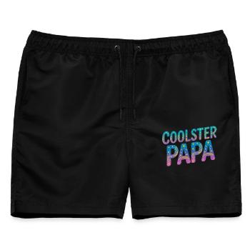 Coolster Papa Design - Männer Badeshorts - Schwarz - Vorne - AI Model Male 178 light (178cm)