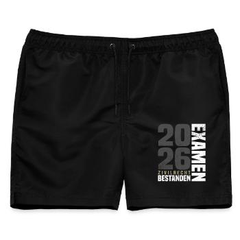 Examen Zivilrecht 2026 - Männer Badeshorts - Schwarz - Vorne - AI Model Male 178 light (178cm)