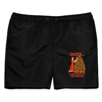 Oops I Decorated Too Much - Männer Badeshorts - Schwarz - Vorne - AI Model Male 178 light (178cm)