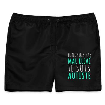 Autismus Geschenk Autismus Inklusion Neurodiversität - Männer Badeshorts - Schwarz - Vorne - AI Model Male 178 light (178cm)