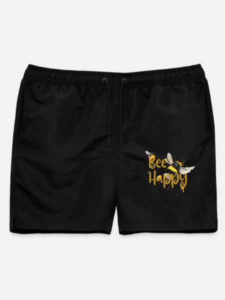 Bumblebee Happy Pun Honey Geschenk-Tee - Männer Badeshorts - Schwarz