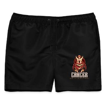 Krebs - Männer Badeshorts - Schwarz - Vorne - AI Model Male 178 light (178cm)