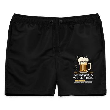 Bierbauchentfernung Im Laufenden Humor - Männer Badeshorts - Schwarz - Vorne - AI Model Male 178 light (178cm)