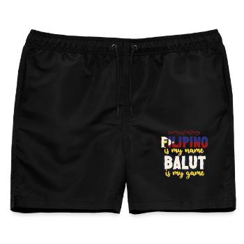Balut Phillippinen Filipino Is My Name - Männer Badeshorts - Schwarz - Vorne - AI Model Male 178 light (178cm)
