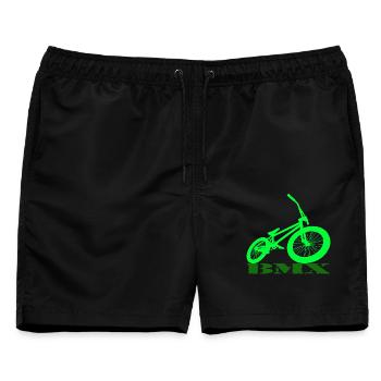 BMX Rad - Männer Badeshorts - Schwarz - Vorne - AI Model Male 178 light (178cm)