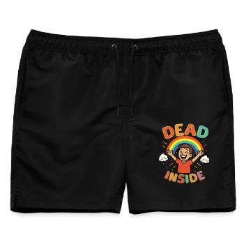 Dead Inside - Männer Badeshorts - Schwarz - Vorne - AI Model Male 178 light (178cm)