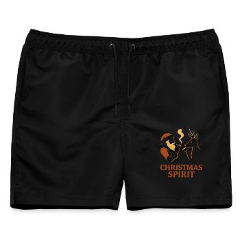 Christmas Spirit - Männer Badeshorts - Schwarz - Vorne - AI Model Male 178 light (178cm)