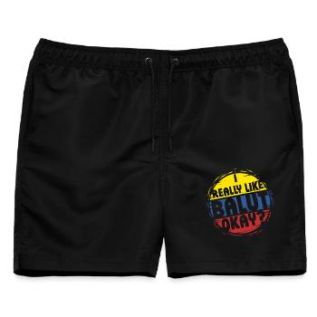 I Really Like Balut Phillippinen - Männer Badeshorts - Schwarz - Vorne - AI Model Male 178 light (178cm)