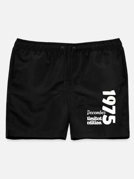 Geburtstag Dezember 1975 Limited Edition Geschenk - Männer Badeshorts - Schwarz