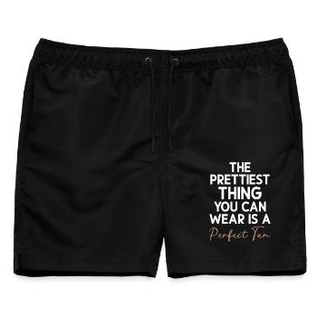 Spray Tan Tech Ölmaschinen-Kit Sprühbräunung - Männer Badeshorts - Schwarz - Vorne - AI Model Male 178 light (178cm)