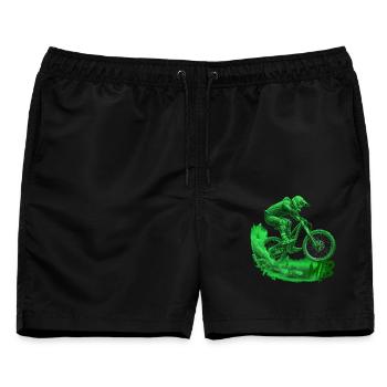 MTB - Männer Badeshorts - Schwarz - Vorne - AI Model Male 178 light (178cm)