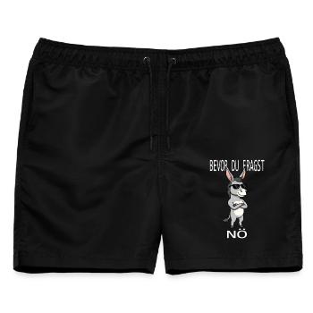 Bevor Du Fragst Nö Esel Spruch Sonnenbrille Fun - Männer Badeshorts - Schwarz - Vorne - AI Model Male 178 light (178cm)