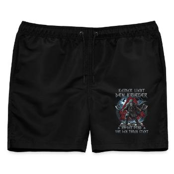 Wikinger Spruch Wikinger Kleidung Herren Krieger - Männer Badeshorts - Schwarz - Vorne - AI Model Male 178 light (178cm)