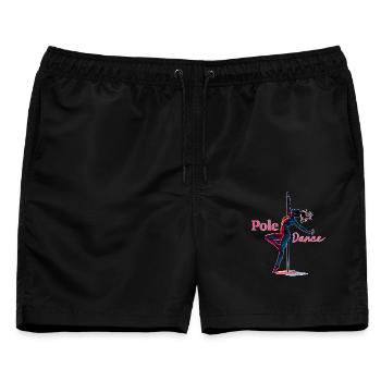 Pole Dance Poledancerin edel akrobatisch Geschenk - Männer Badeshorts - Schwarz - Vorne - AI Model Male 178 light (178cm)