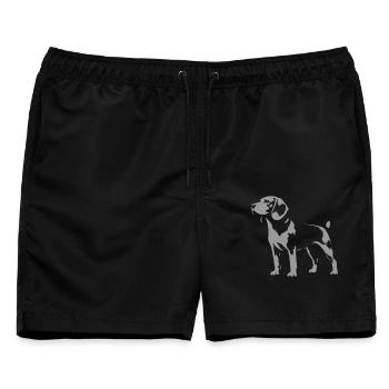 Beagle Lustiges Design für Hundefreunde - Männer Badeshorts - Schwarz - Vorne - AI Model Male 178 light (178cm)