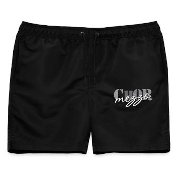 Chor Mezzosopran - Männer Badeshorts - Schwarz - Vorne - AI Model Male 178 light (178cm)