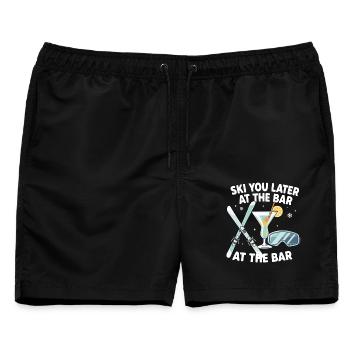 Ski You Later At The Bar Apres Ski Funny - Männer Badeshorts - Schwarz - Vorne - AI Model Male 178 light (178cm)
