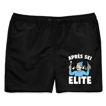 Après Ski Elite Feier - Männer Badeshorts - Schwarz - Vorne - AI Model Male 178 light (178cm)