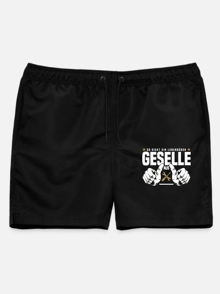 Geselle - Männer Badeshorts - Schwarz