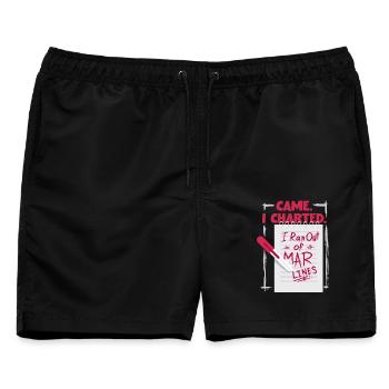 Medizinische Fachangestellte MFA - Männer Badeshorts - Schwarz - Vorne - AI Model Male 178 light (178cm)