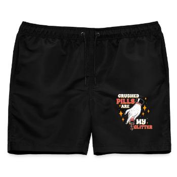 Medizinische Fachangestellte MFA - Männer Badeshorts - Schwarz - Vorne - AI Model Male 178 light (178cm)