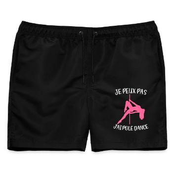 Ich kann nicht, ich Pole-Dance-Tänzer Tänzer Barre-Tänzer - Männer Badeshorts - Schwarz - Vorne - AI Model Male 178 light (178cm)