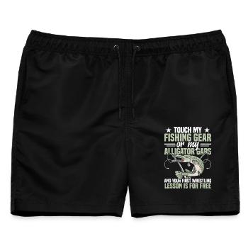 Alligator Gar Fischerrute Köder Alligator Gar - Männer Badeshorts - Schwarz - Vorne - AI Model Male 178 light (178cm)