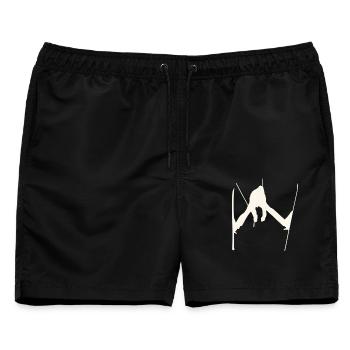 Freestyle Ski Sprung Silhouette - Männer Badeshorts - Schwarz - Vorne - AI Model Male 178 light (178cm)