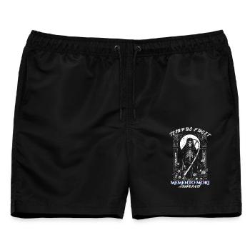 Grim Reaper Tarot Card Memento Mori Skeleton - Männer Badeshorts - Schwarz - Vorne - AI Model Male 178 light (178cm)