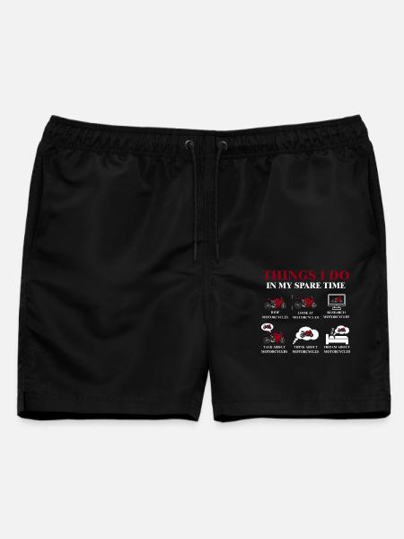Dinge, die ich in meiner Freizeit mache - Männer Badeshorts - Schwarz